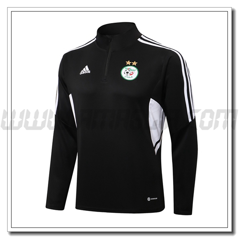 Felpa Allenamento Algeria Nero/Bianco 2021 2022