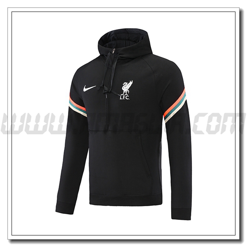 Felpa con Cappuccio FC Liverpool Bianco/Nero 2021 2022