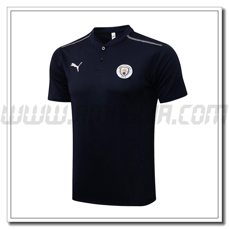 Maglia Polo Manchester City Nero/Grigio 2021 2022