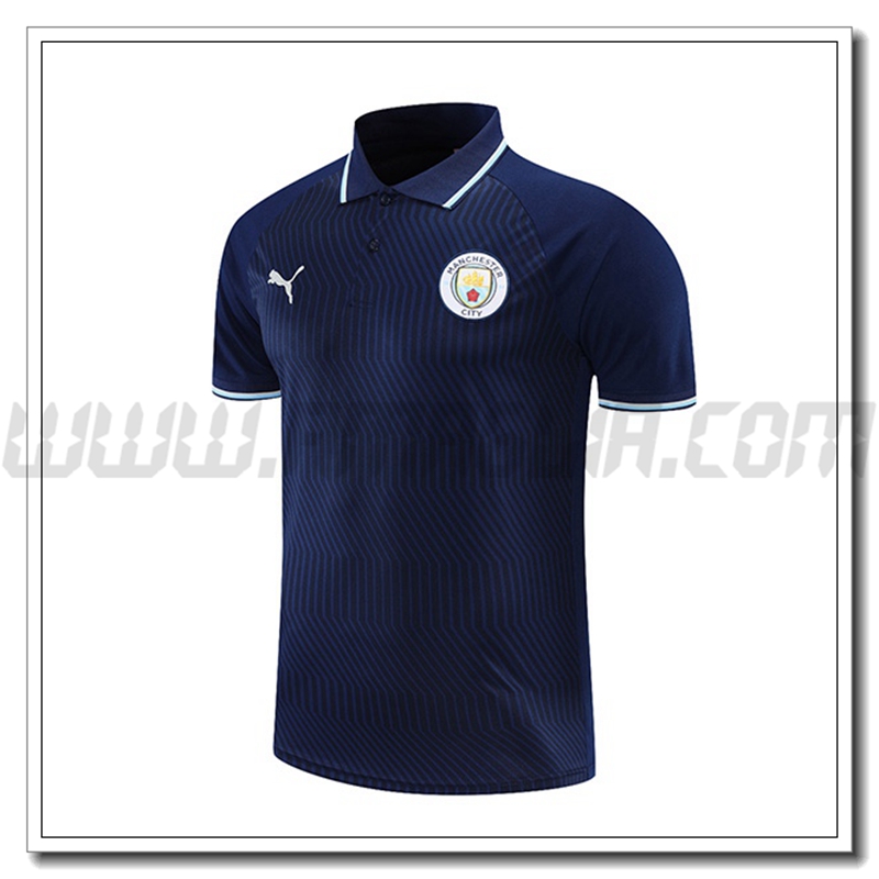 Maglia Polo Manchester City Blu Marino 2021 2022