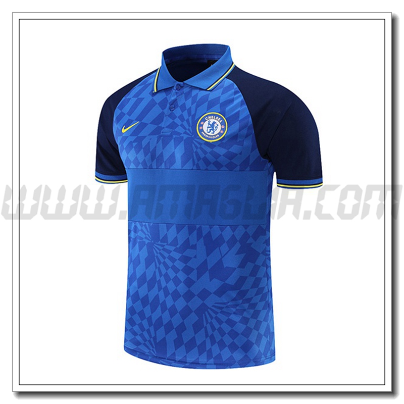Maglia Polo FC Chelsea Blu/Nero 2021 2022