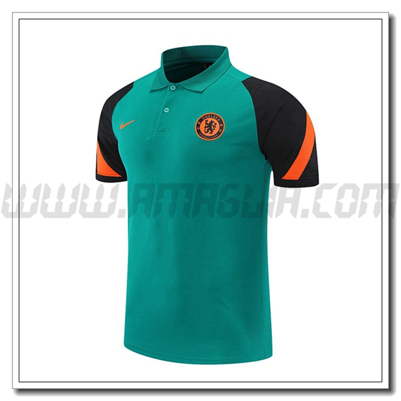 Maglia Polo FC Chelsea Nero/Verde 2021 2022