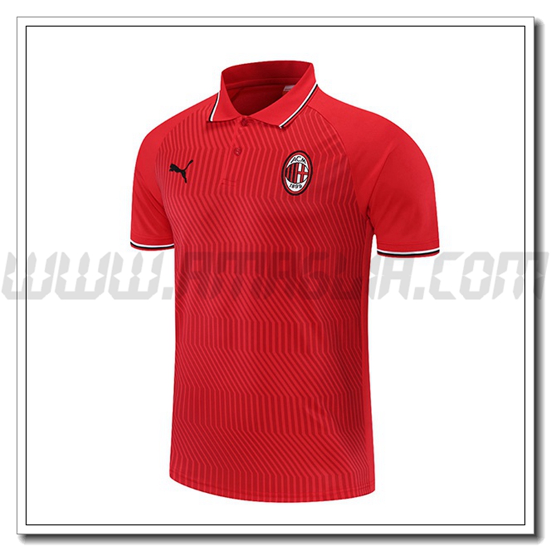 Maglia Polo AC Milan Rosso 2021 2022 -01