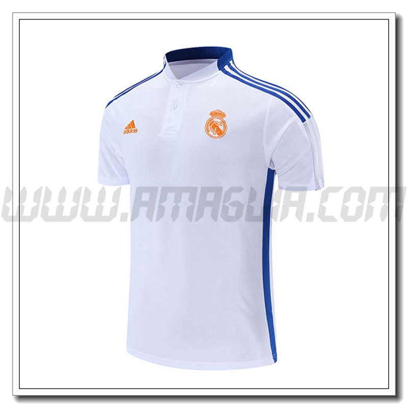 Maglia Polo Real Madrid Bianco/Blu 2021 2022