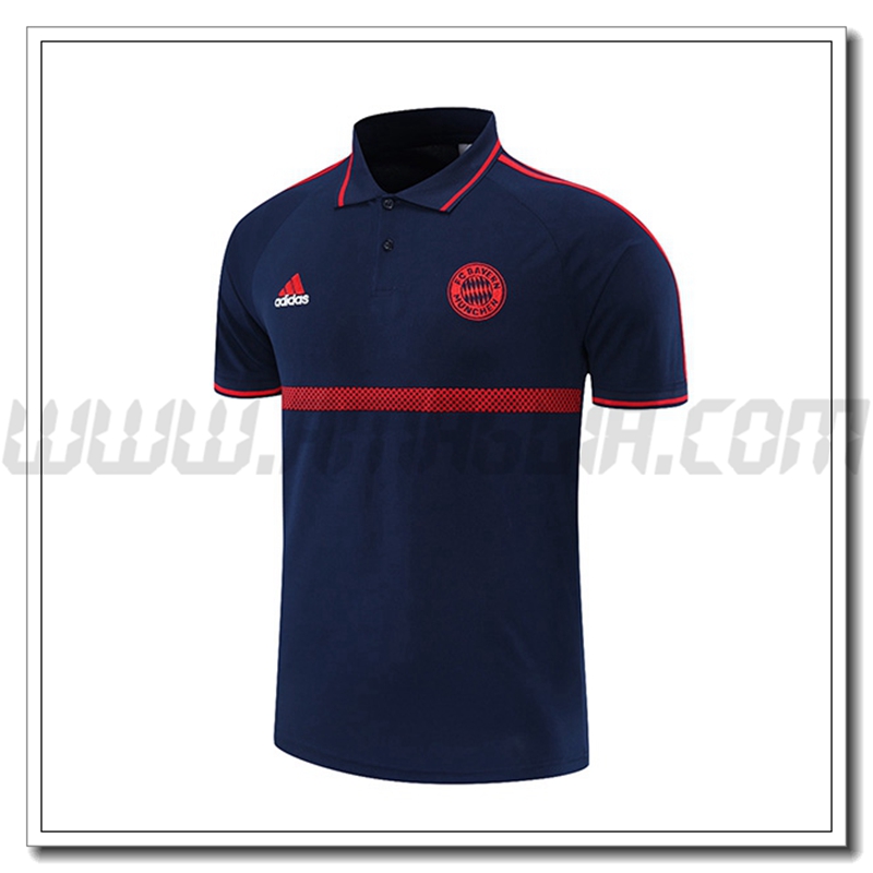 Maglia Polo Bayern Monaco Blu Marino/Rosso 2021 2022