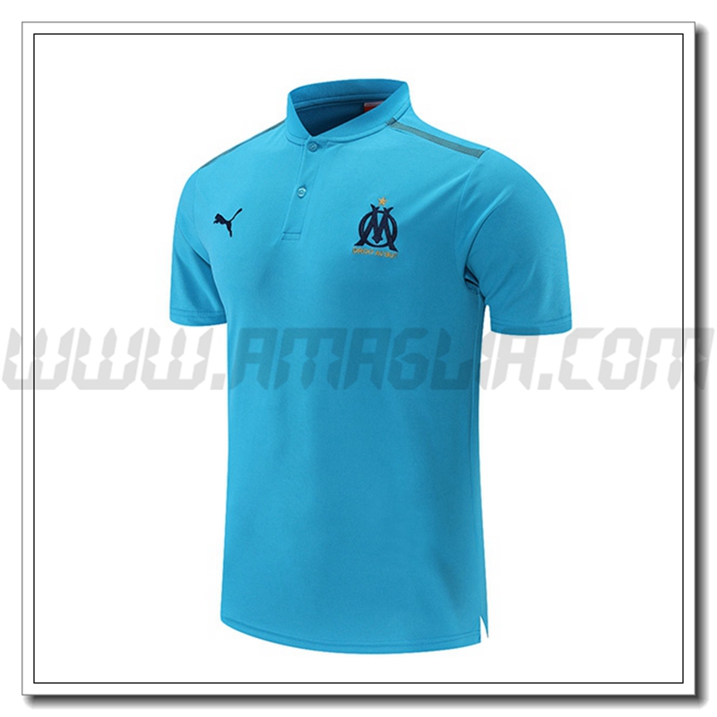 Maglia Polo Marsiglia OM Grigio/Blu 2021 2022