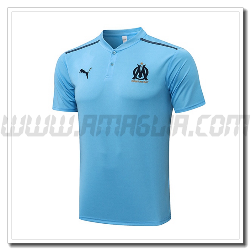 Maglia Polo Marsiglia OM Grigio/Nero 2021 2022 -01