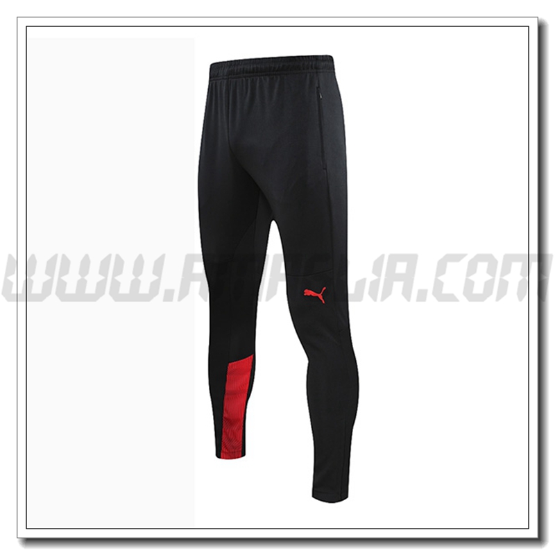 Pantaloni Allenamento AC Milan Nero/Rosso 2021 2022 -01