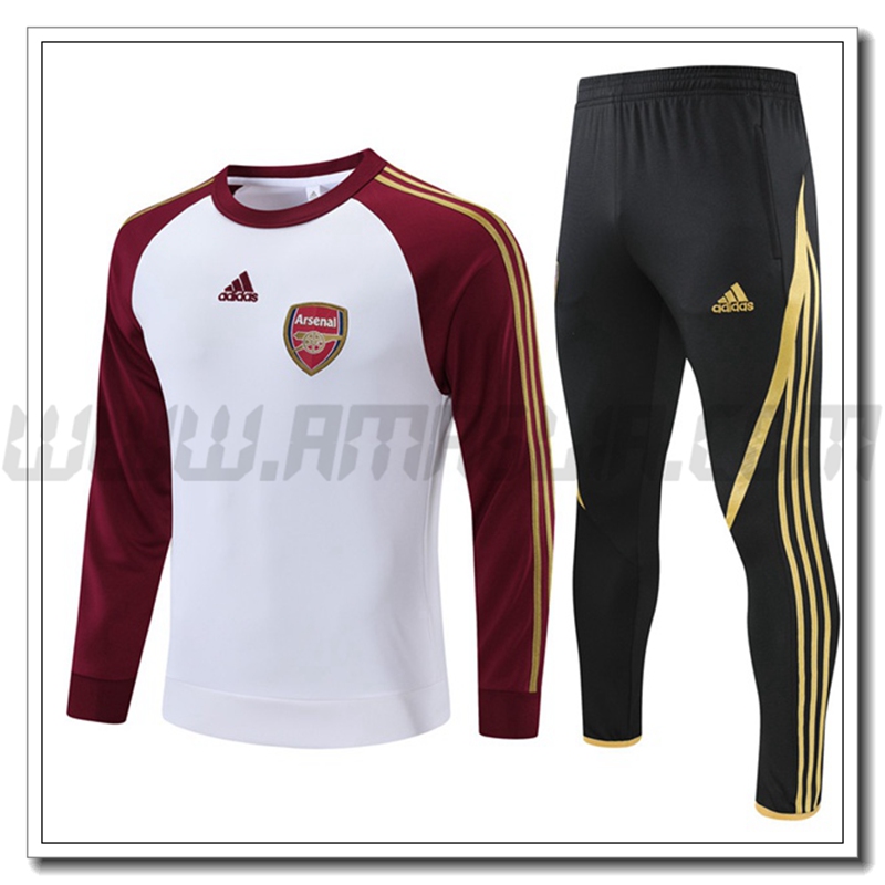Tuta Allenamento FC Arsenal Bianco/Rosso 2021 2022