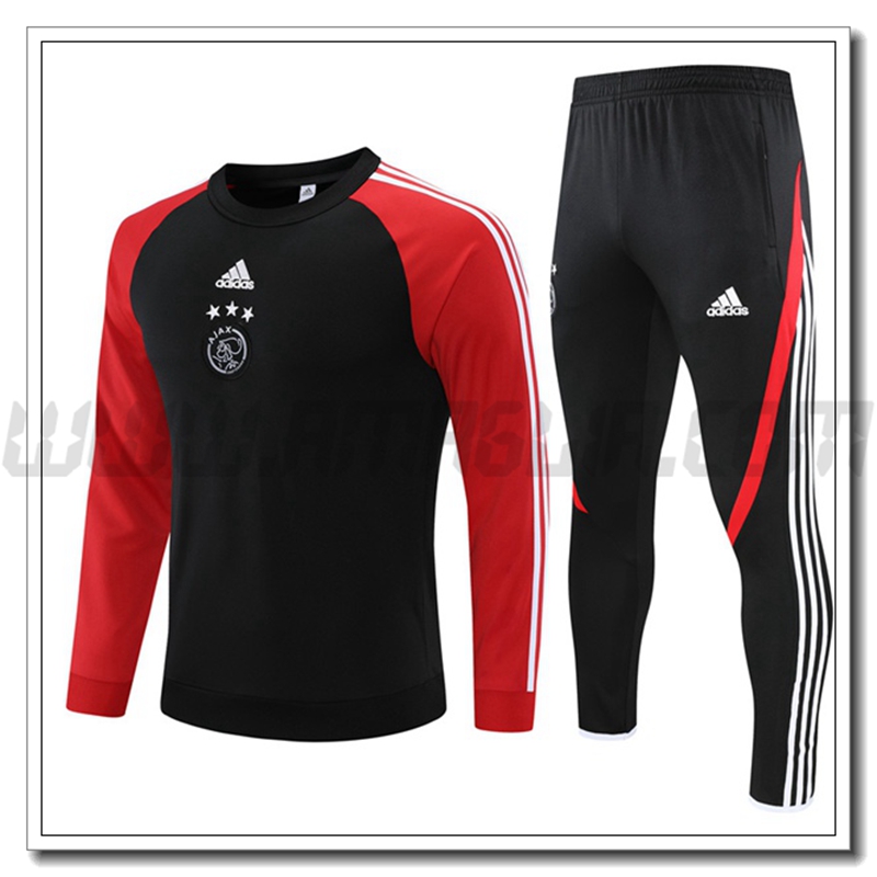 Tuta Allenamento AFC Ajax Nero/Rosso 2021 2022