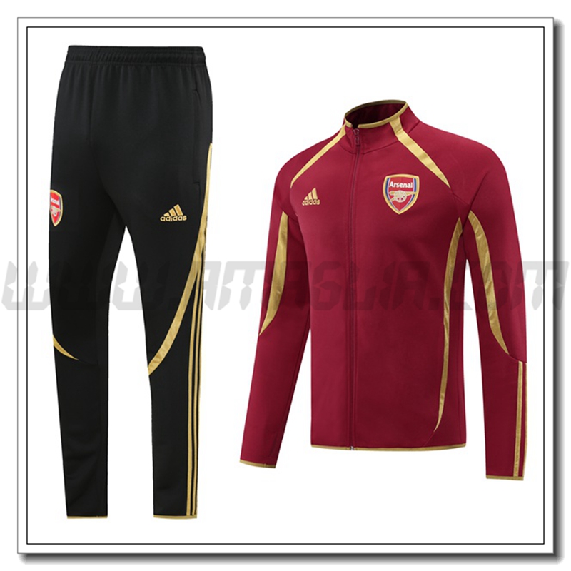 Tuta Giacca Allenamento FC Arsenal Rosso/Giallo 2021 2022