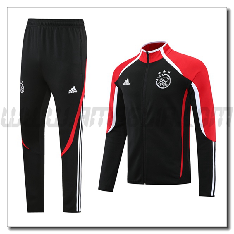 Tuta Giacca Allenamento AFC Ajax Rosso/Nero 2021 2022