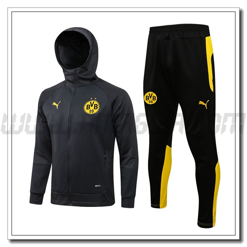 Tuta Giacca con Cappuccio Dortmund BVB Grigio 2021 2022