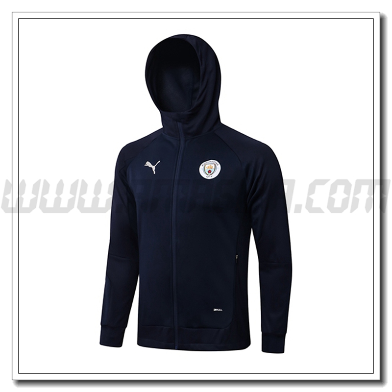 Giacca con Cappuccio Manchester United Blu Marino 2021 2022