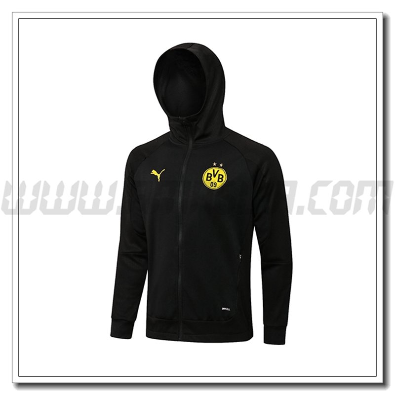 Giacca con Cappuccio Dortmund BVB Nero 2021 2022