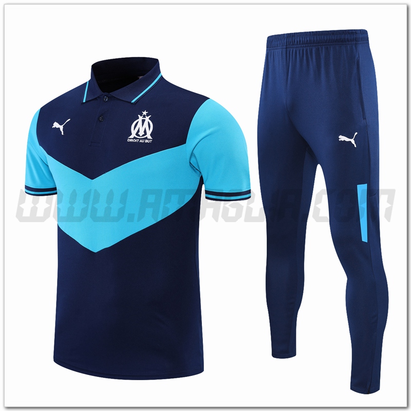 Maglia Polo Marsiglia OM + Pantaloni Blu marino/Blu 2021 2022
