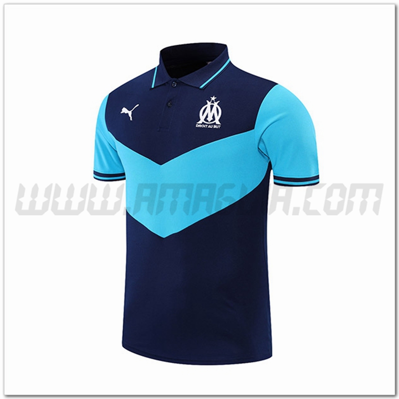 Maglia Polo Marsiglia OM Blu marino/Blu 2021 2022