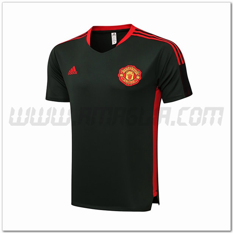 Maglia Polo Manchester United Nero/Rosso 2021 2022