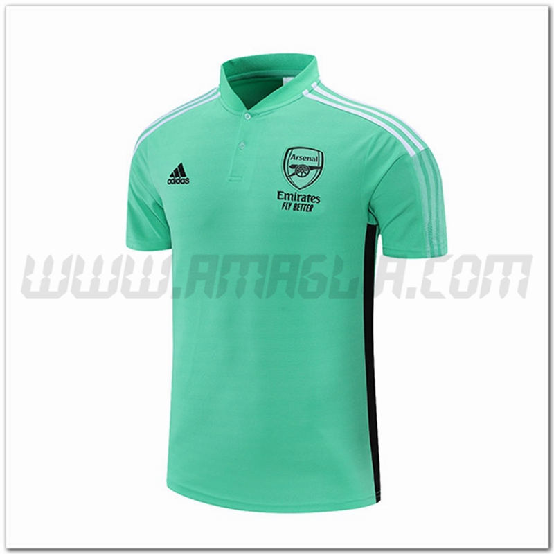 Maglia Polo FC Arsenal Verde/Nero 2021 2022
