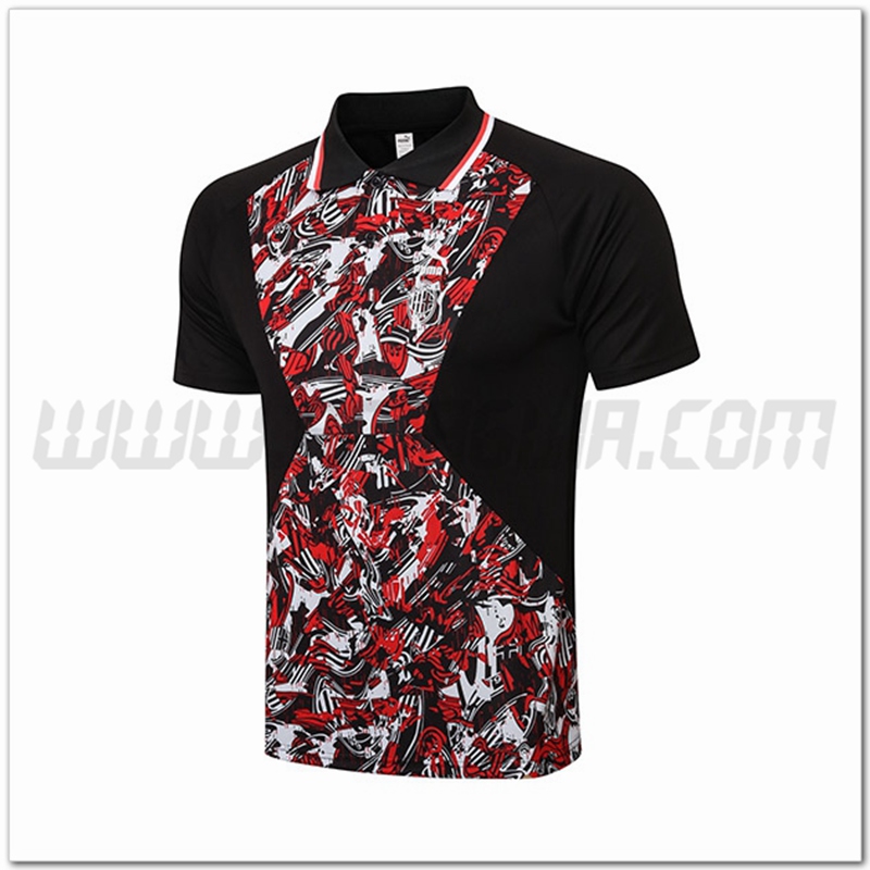 Maglia Polo AC Milan Nero/Rosso 2021 2022