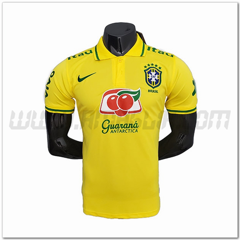 Maglia Polo Brasile Giallo 2021 2022