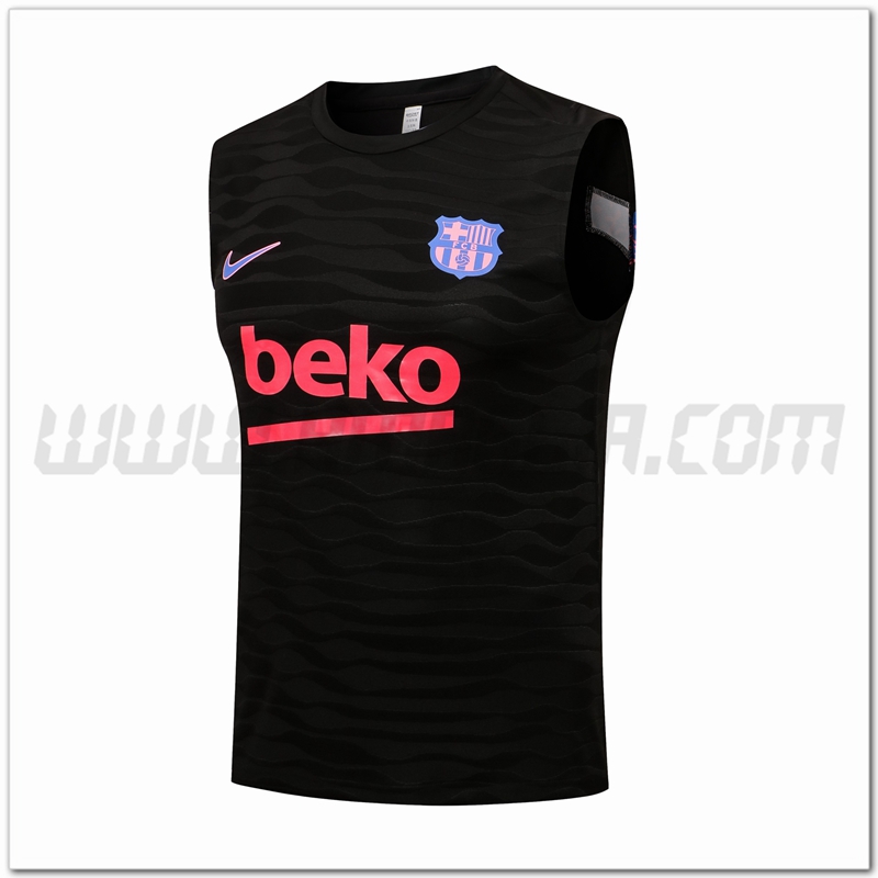 Canotta da Allenamento FC Barcellona Nero 2021 2022