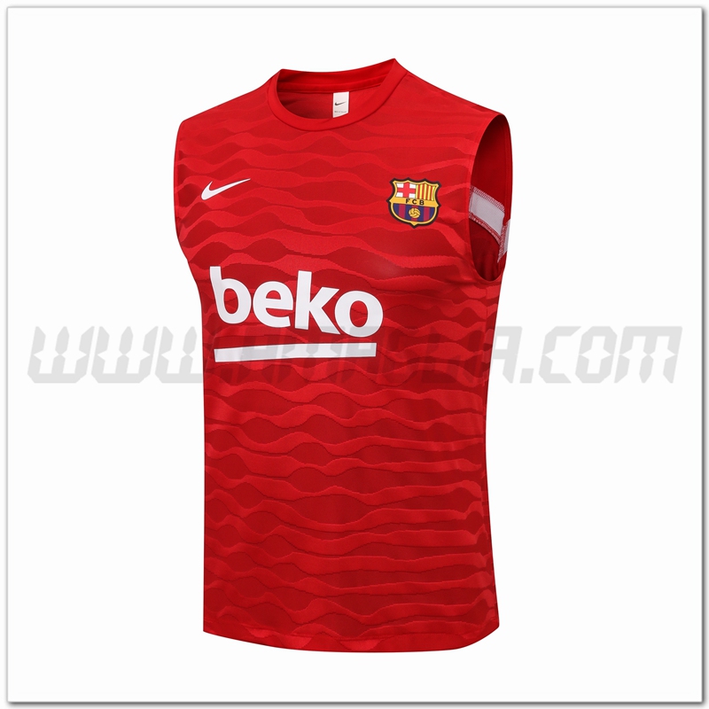 Canotta da Allenamento FC Barcellona Rosso 2021 2022