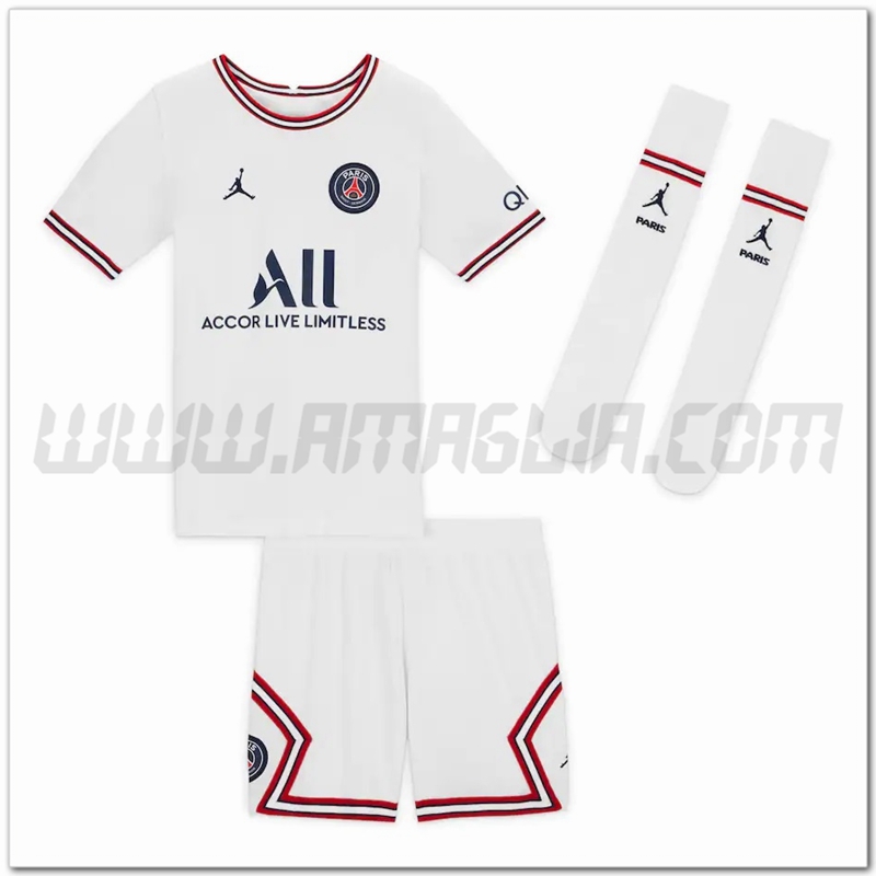 Kit Maglia PSG Jordan Bambino Quarto 2021 2022