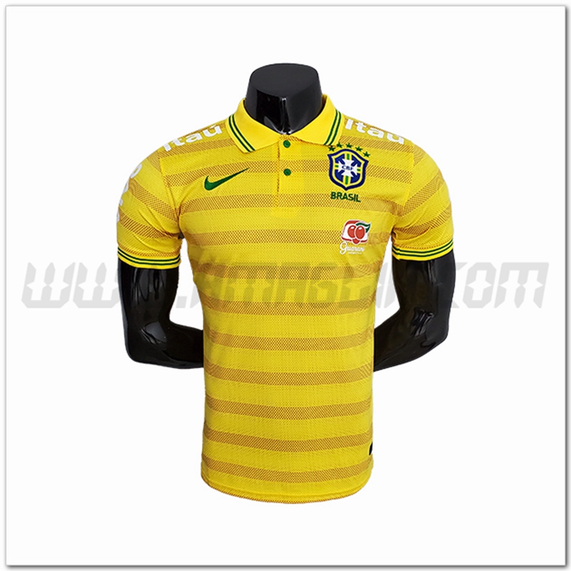 Maglia Polo Brasile Giallo 2022 2023