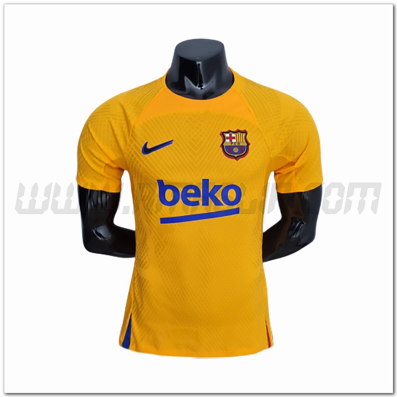 Maglia Allenamento FC Barcellona Giallo 2022 2023