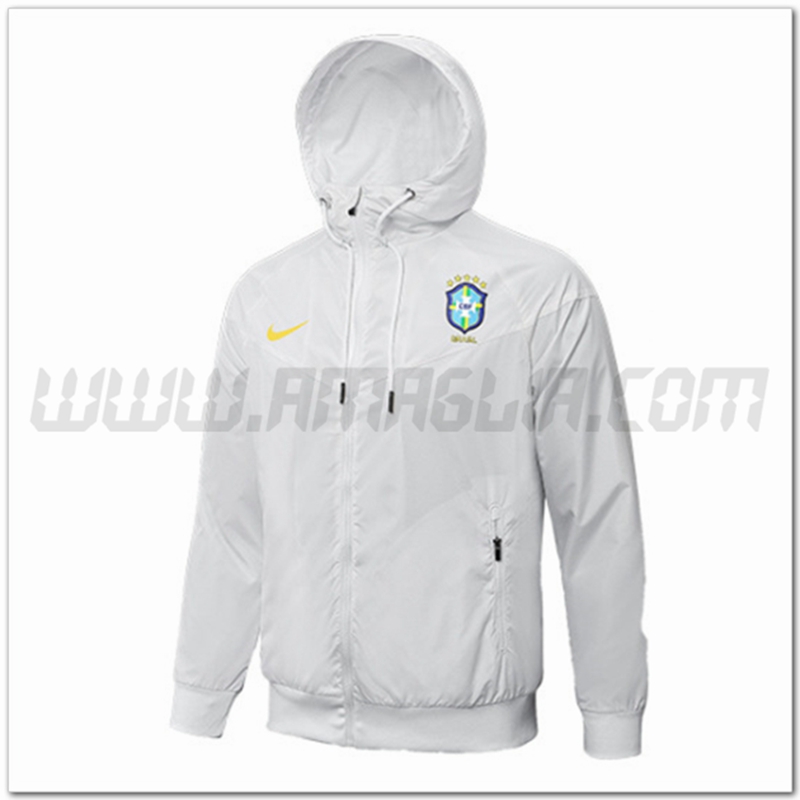 Giacca a Vento Brasile Bianco 2022 2023