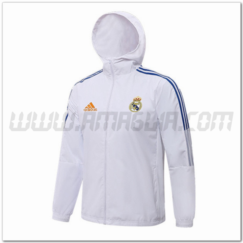 Giacca a Vento Real Madrid Bianco 2022 2023