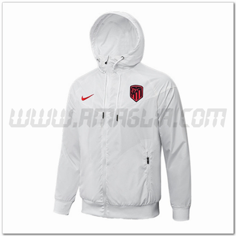 Giacca a Vento Atletico Madrid Bianco 2022 2023