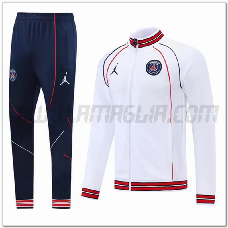 Tuta Allenamento Giacca Jordan PSG Bianco 2022 2023