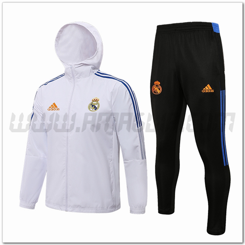 Tuta Giacca a vento Real Madrid Bianco 2022 2023