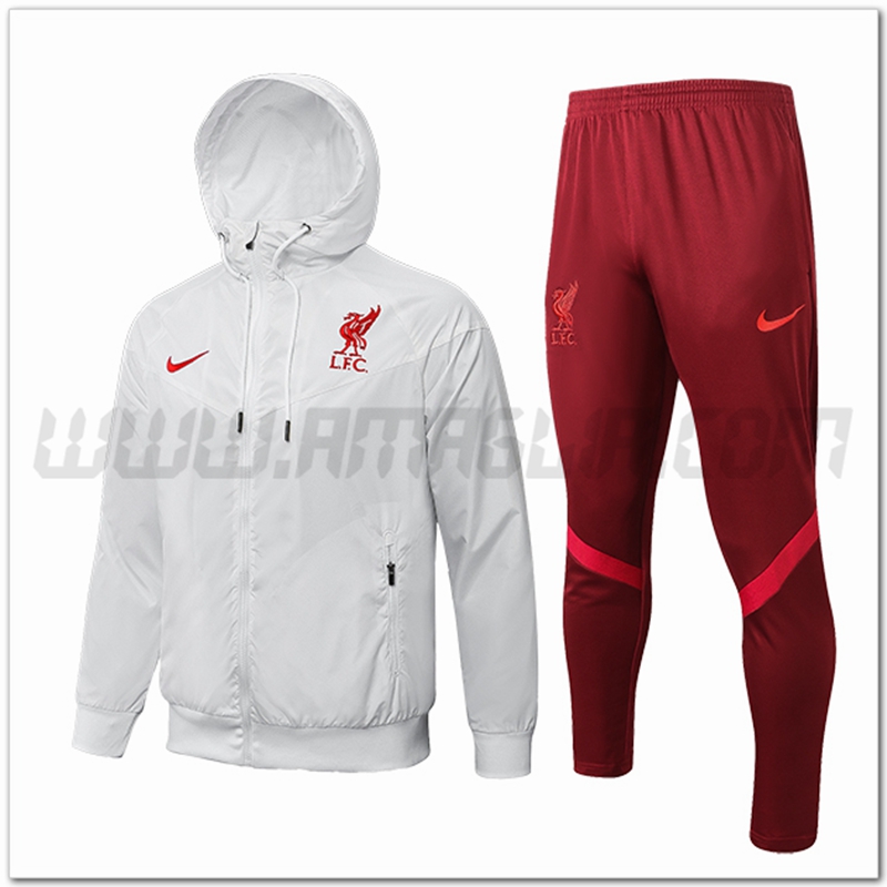 Tuta Giacca a vento FC Liverpool Bianco 2022 2023