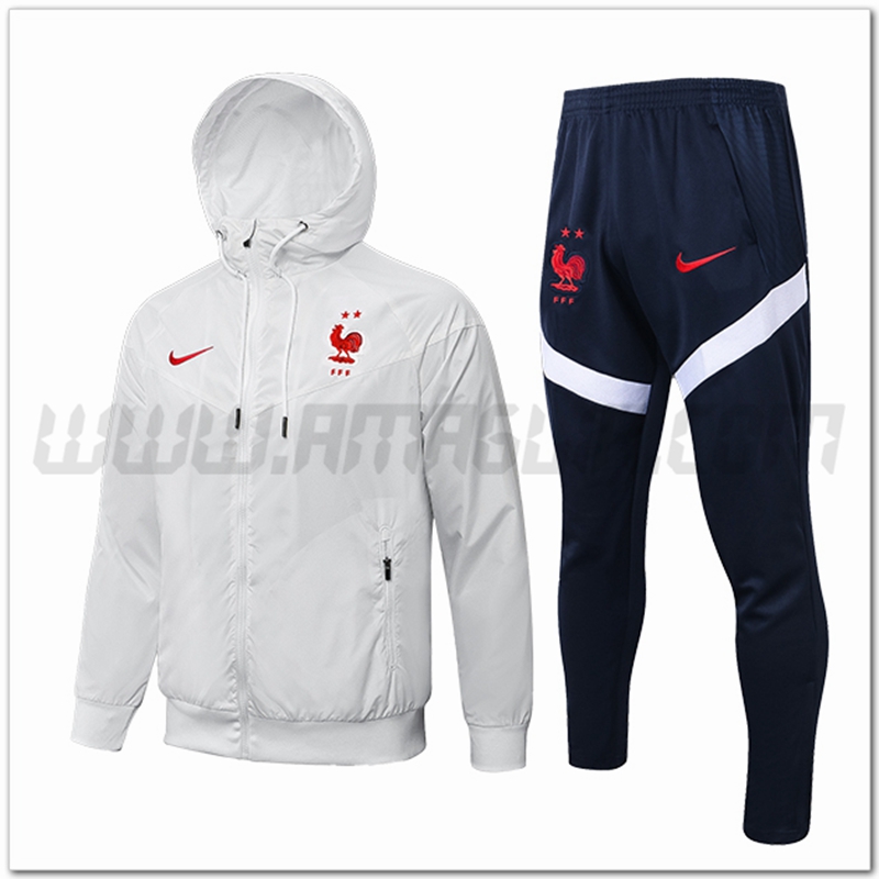 Tuta Giacca a vento Francia Bianco 2022 2023