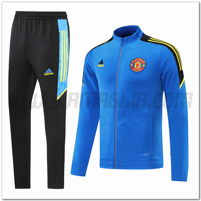 Tuta Allenamento Giacca Manchester United Blu 2022 2023