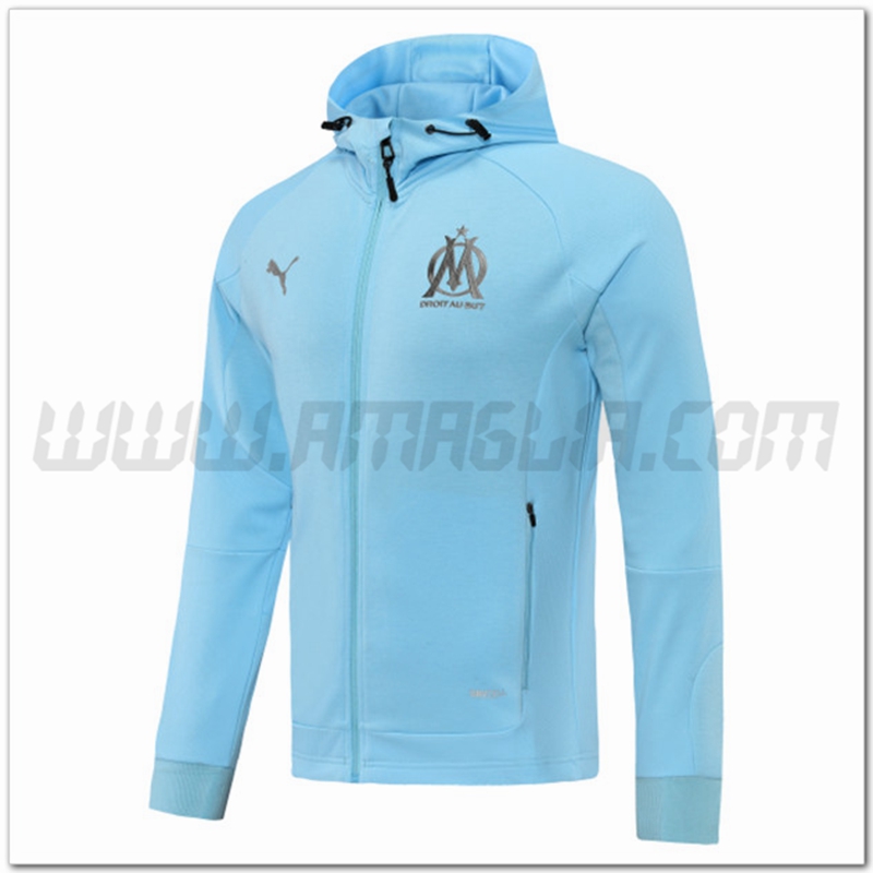 Giacca con Cappuccio Marsiglia OM Blu 2022 2023