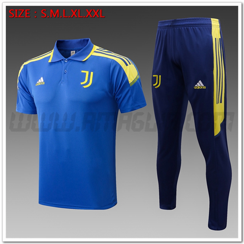 Kit Maglia Polo Juventus + Pantaloni Blu 2022 2023