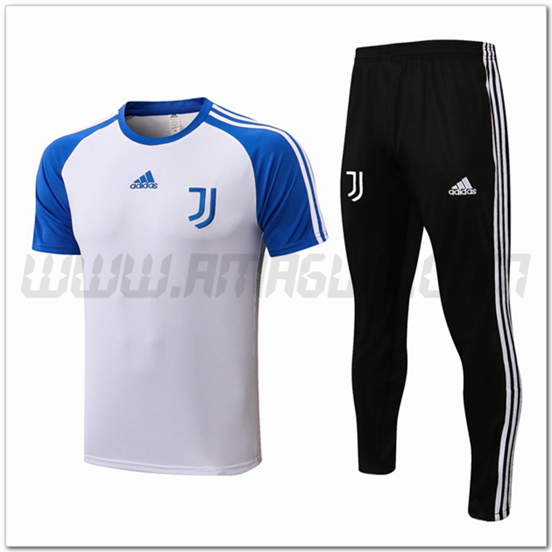 KIT Maglia Allenamento Juventus + Pantaloni Bianco/Blu 2022 2023