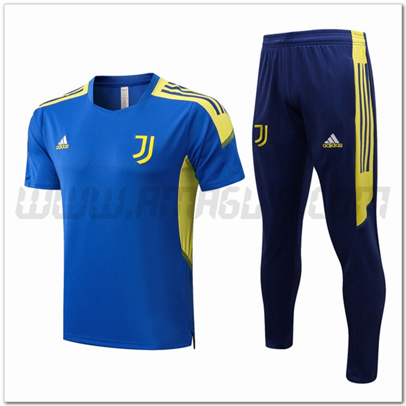 KIT Maglia Allenamento Juventus + Pantaloni Blu/Giallo 2022 2023