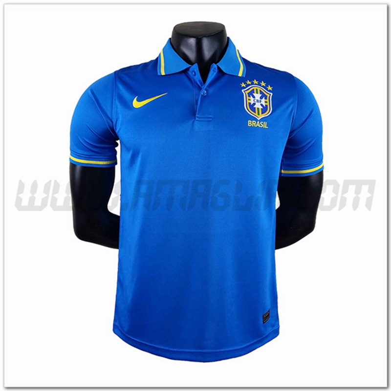 Maglia Polo Brasile Blu 2022 2023