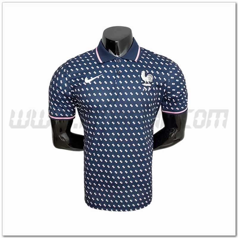 Maglia Polo Francia Bianco/Blu 2022 2023