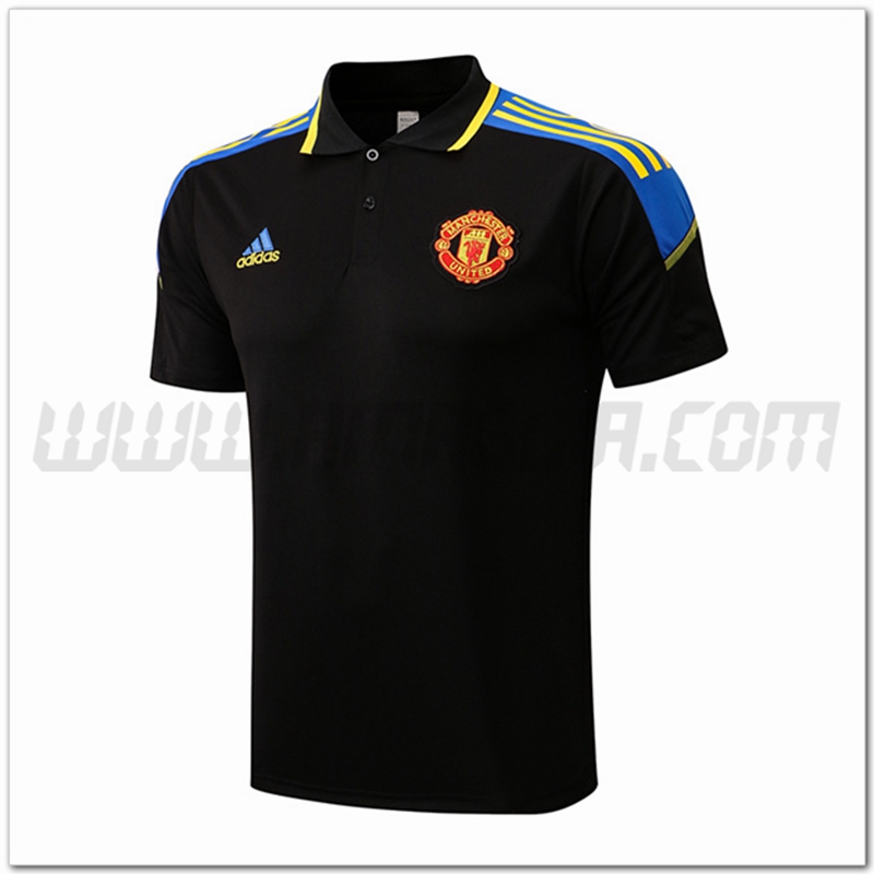 Maglia Polo Manchester United Nero 2022 2023