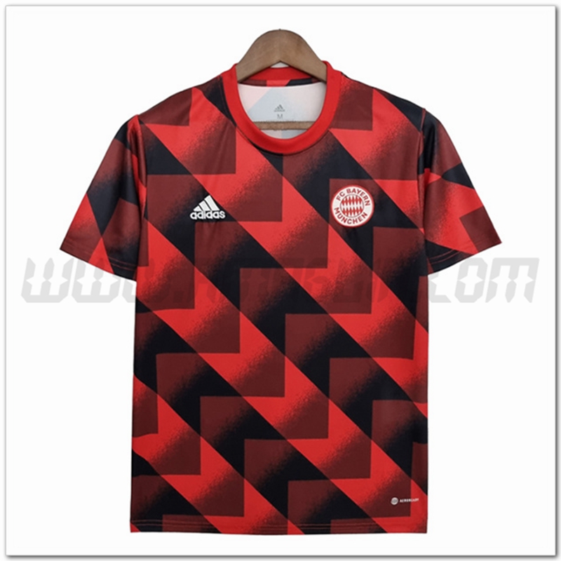 Maglia Allenamento Bayern Monaco Rosso Motivo geometrico 2022 2023