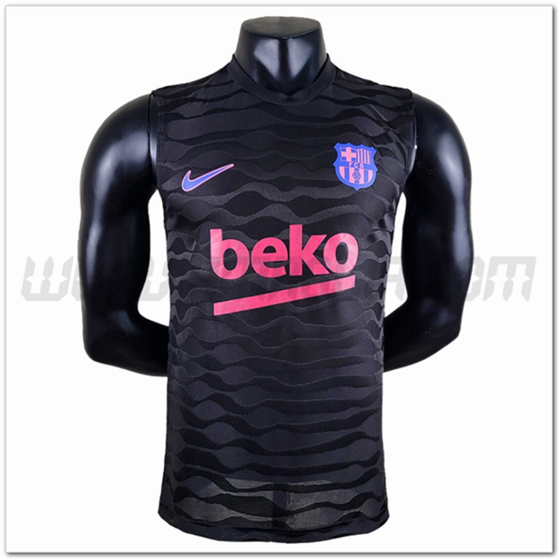 Maglia Allenamento Senza Maniche FC Barcellona Nero 2022 2023