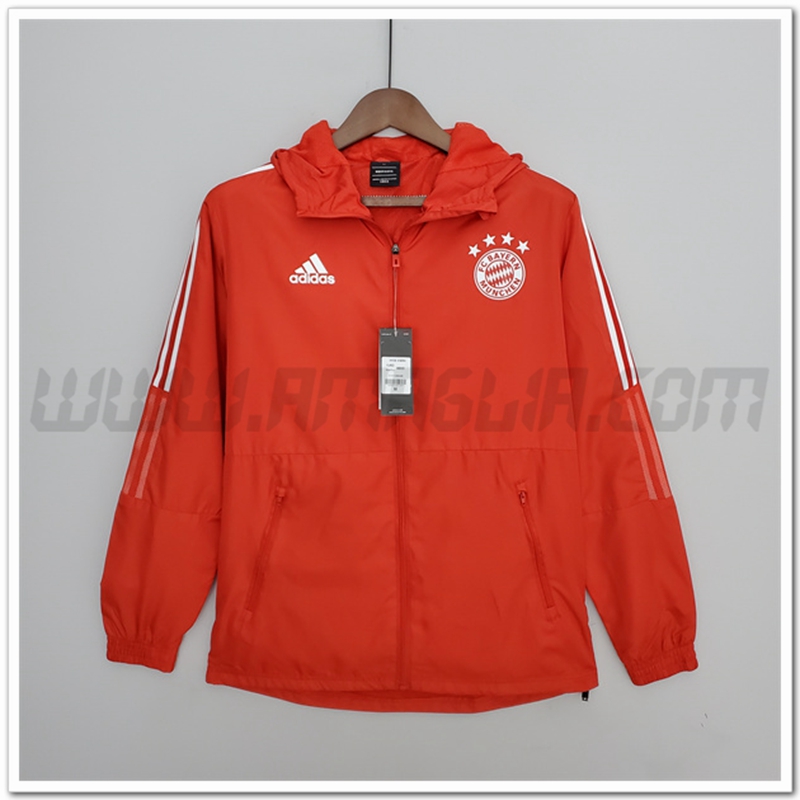 Giacca a Vento Bayern Monaco Rosso 2022 2023