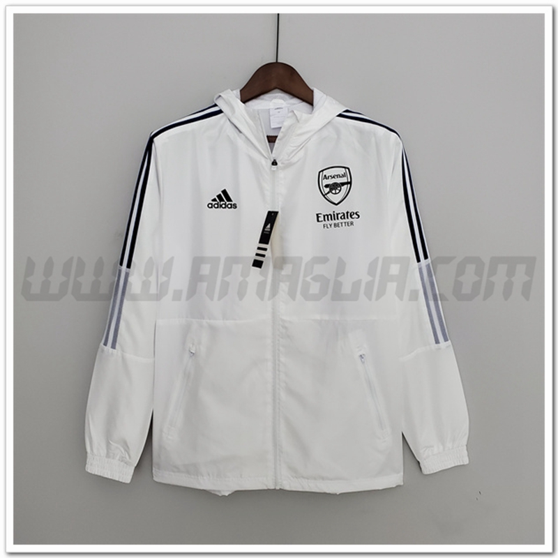Giacca a Vento Arsenal Bianco 2022 2023
