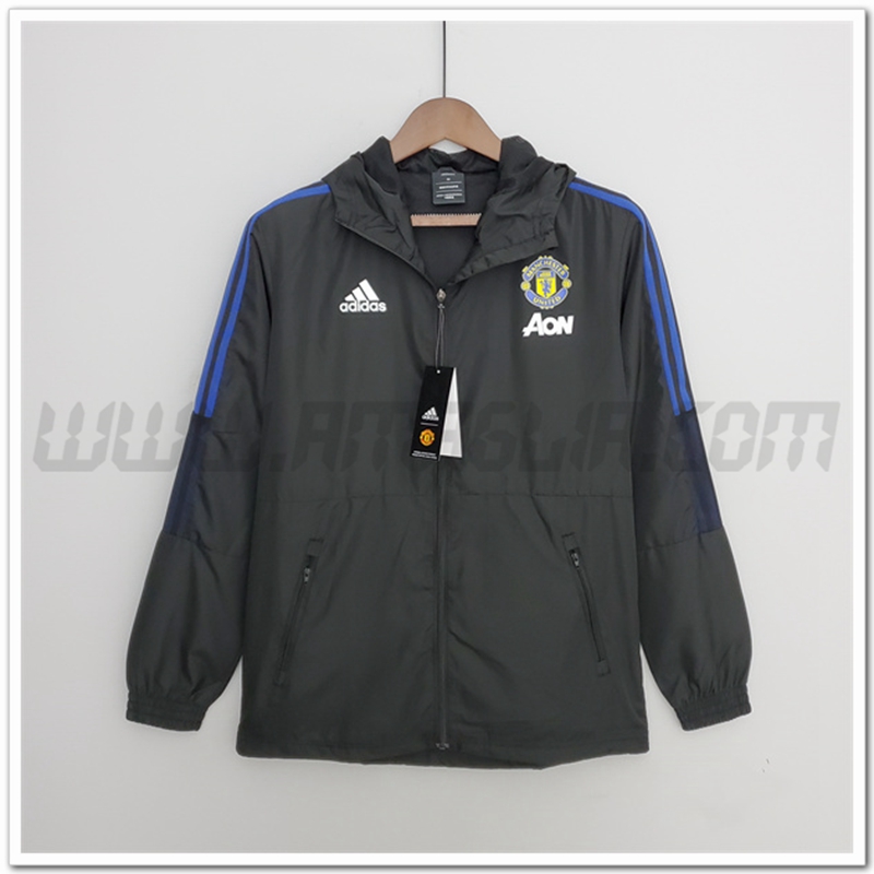 Giacca a Vento Manchester United Nero 2022 2023